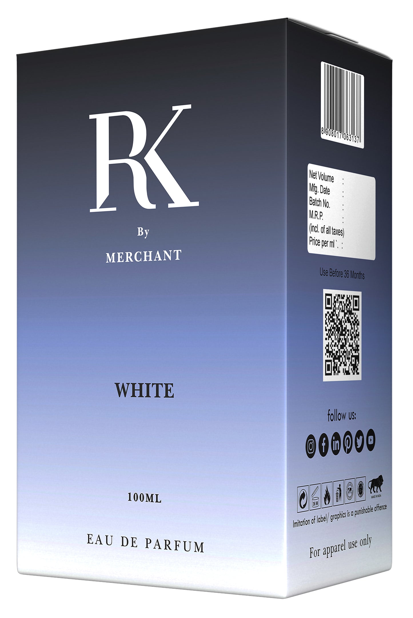 RK By Merchant White | Eau De Parfum | Unisex Perfume